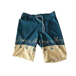 Old Navy California Swim Trunks Tie Waist Back Pocket Size 28